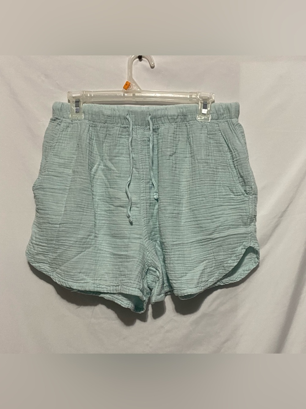 stars above Light Aqua Textured Drawstring Athletic Shorts
